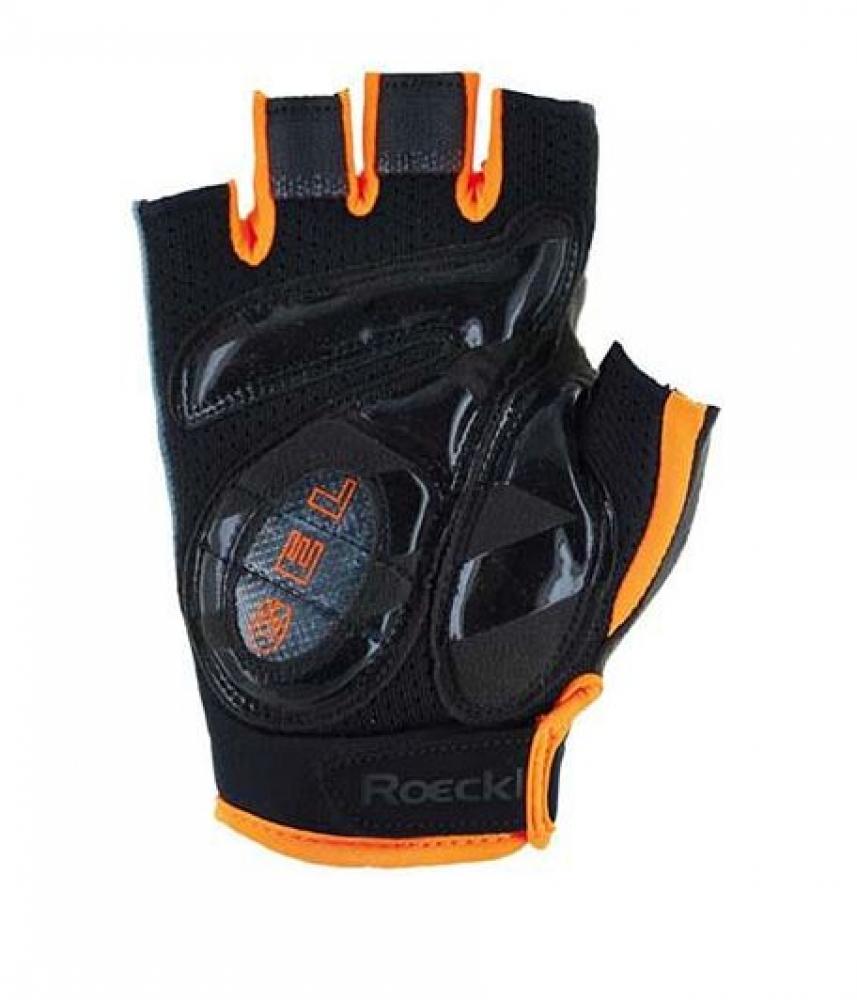 Roeckl Sports High Performance Bike Fingerhandschuhe Isera (hurricane grey/fluo orange) Größe 10