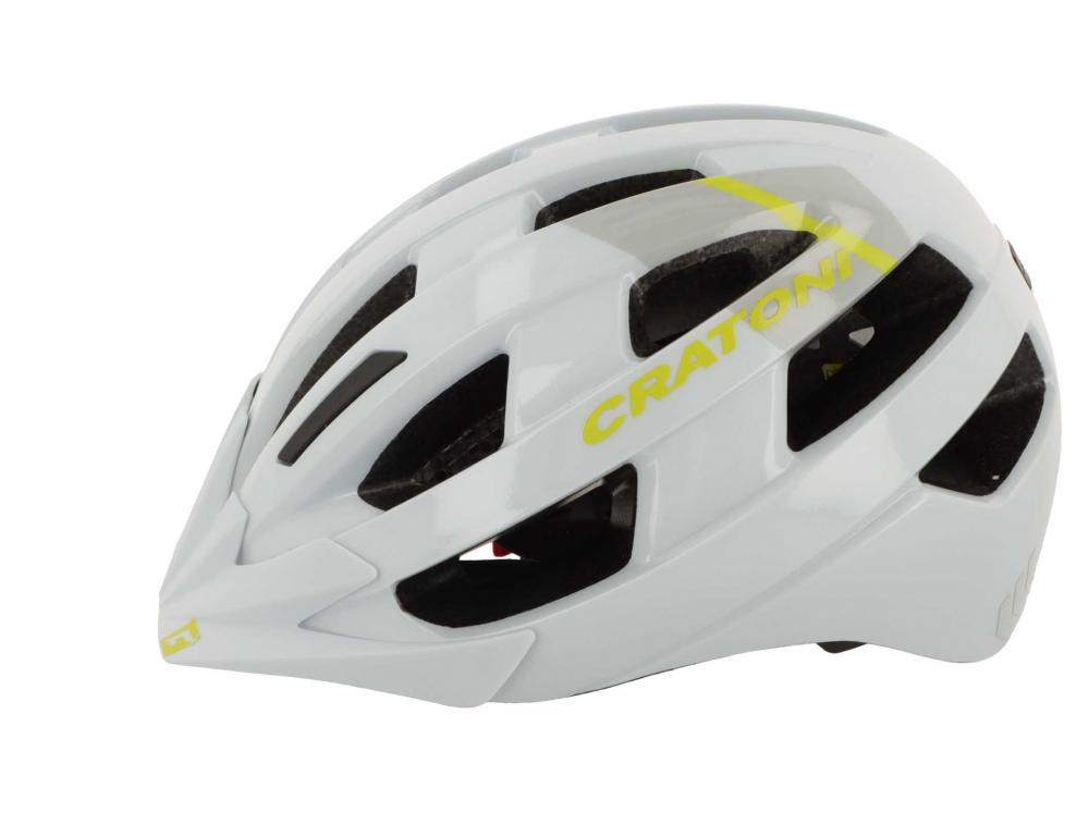 Cratoni Helm Velo-X City weiß lime glanz M/L 56 bis 60cm