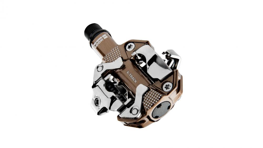 LOOK X-Track Gravel Edition Bronze Klickpedale - 350 mm² Plattform, SPD-kompatibel, verstellbar 6-14 Nm, Chromoly Achse, robust & offroad-geeignet