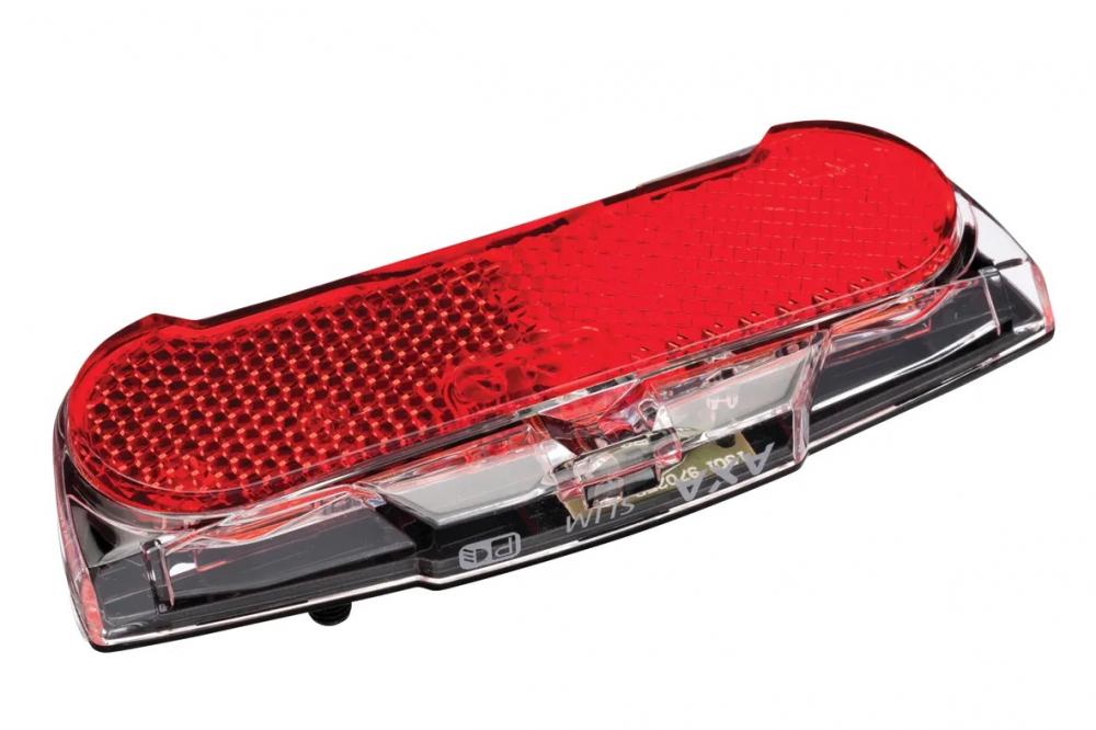Axa SLIM Steady 80mm Dynamo-Rücklicht Schwarz - Schlankes LED-Gepäckträgerrücklicht