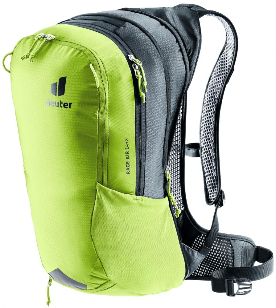 Deuter Race Air 14+3 Fahrradrucksack Citrus-Graphite - extrem leichter Bike-Rucksack mit Aircomfort