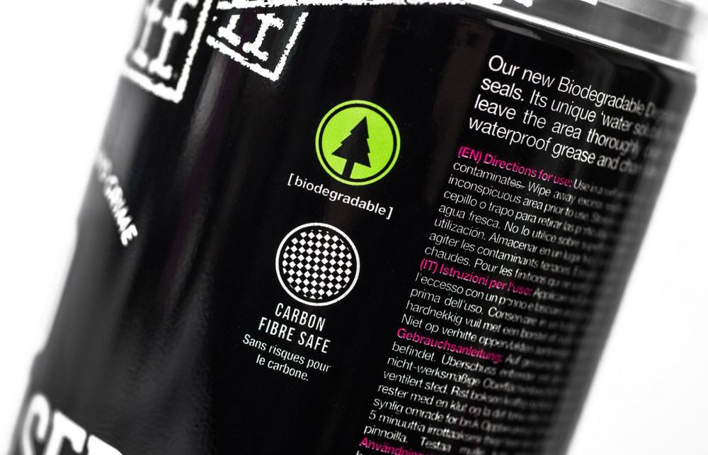 Muc-Off Bio Entfetter Aerosol 500ml pink, biologisch abbaubar, wasserlöslich, entfernt hartnäckiges Fett & Kettenwachs, ideal für Antrieb & Schaltung