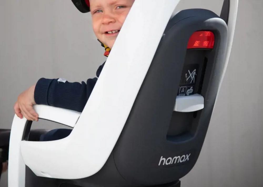 Hamax CARESS Kindersitz für Sattelrohr - bis 22 kg - Fahrrad-Kindersitz schwarz