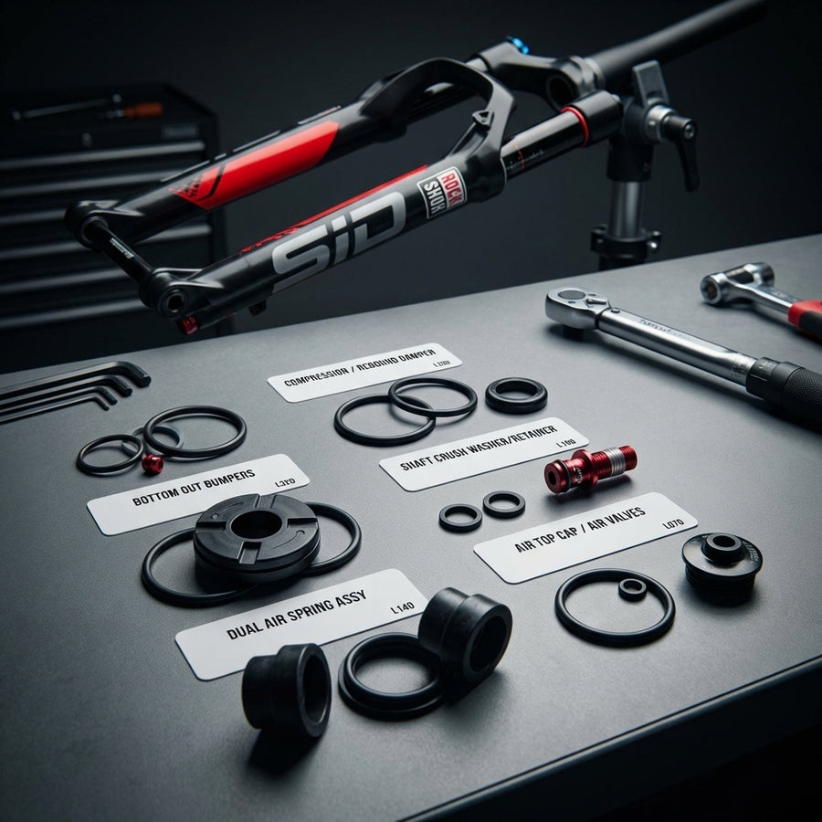 RockShox Service Kit SID 08-15: Dichtungen, O-Ringe und Kleinteile für die Federgabel-Wartung am Mountainbike.