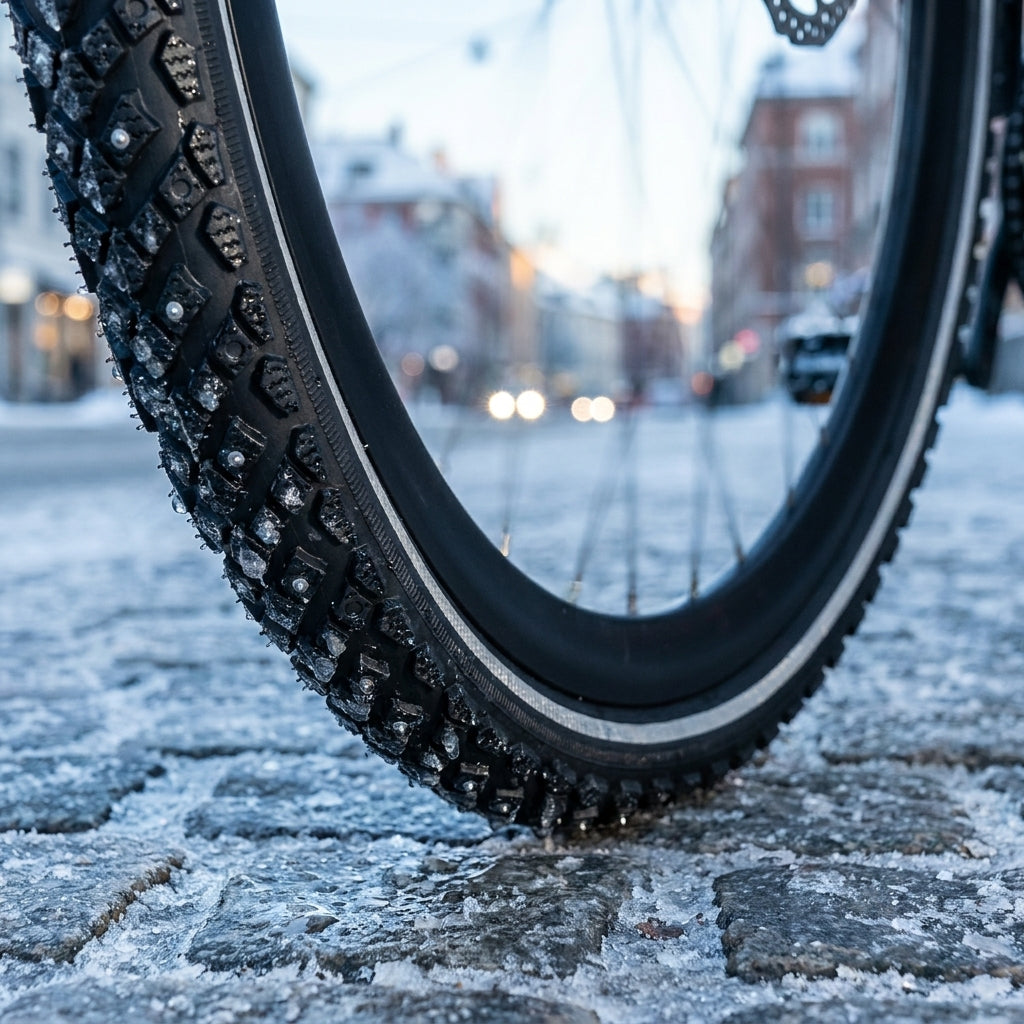 Schwalbe Winter HS 396 Fahrradreifen mit 100 Spikes, K-Guard Pannenschutz für sicheren Grip auf Eis und Schnee. Reflektierend.