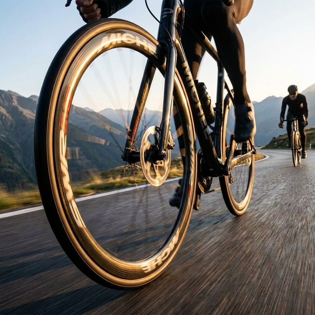 Miche SWR EVO 40 Disc Carbon-Laufradsatz für Rennrad mit Scheibenbremse. Aerodynamisches 40mm Felgenprofil für Performance.