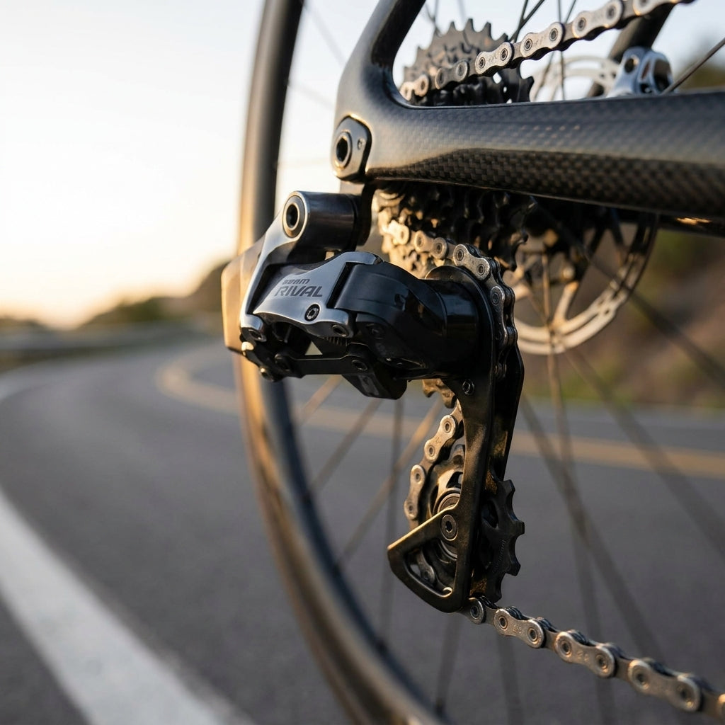 SRAM Schaltrollen Rival AXS für präzise Rennrad Schaltperformance. Leichte Fahrradteile optimieren AXS Antriebsgenauigkeit.