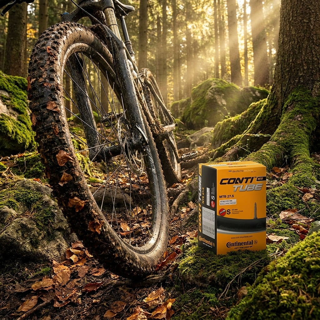 Continental MTB 27.5 S42 Fahrradschlauch: Pannensicherer Butyl-Schlauch für Mountainbikes. Zuverlässig und langlebig auf jedem Trail.