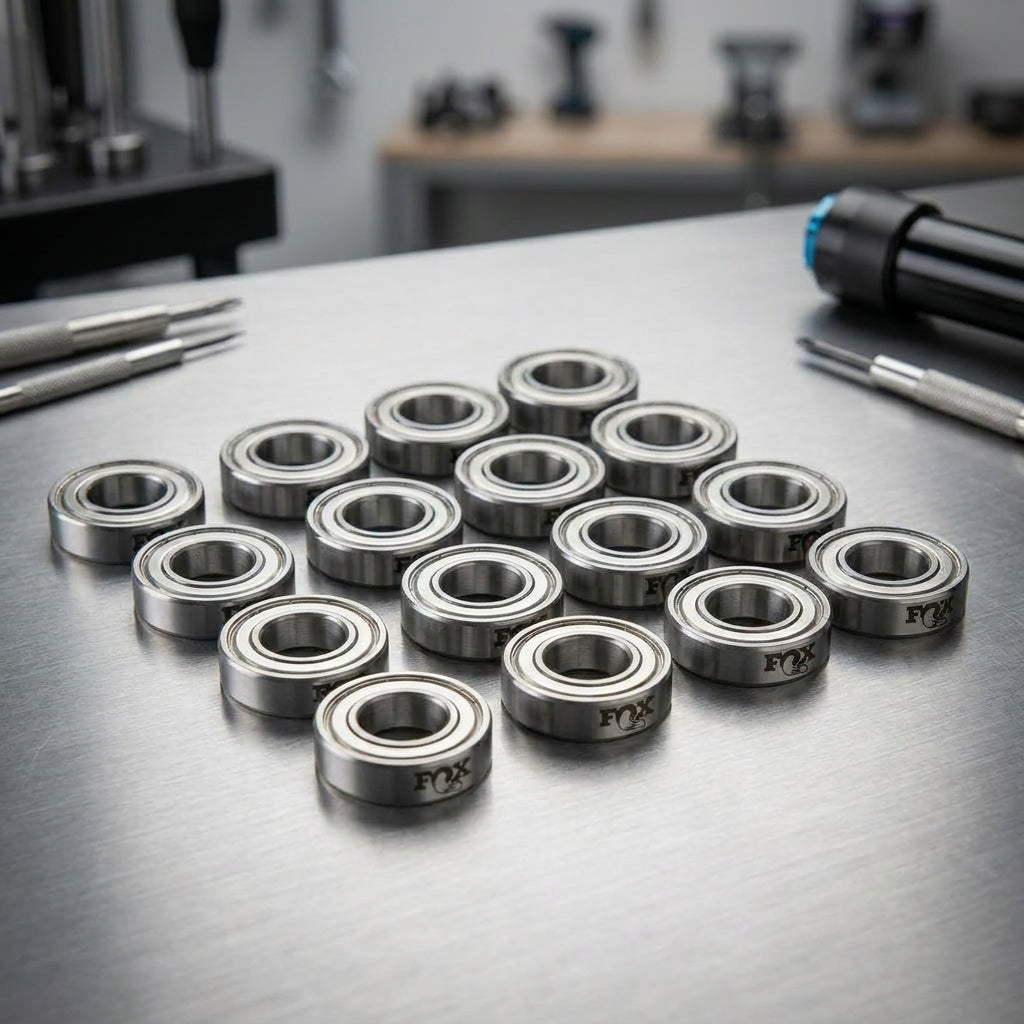 FOX Lager Set für Fahrwerke. Präzise Innenlager in 0.500 ID x 0.500 TLG x 	 0.498 Shaft. Optimiert Federung & Langlebigkeit.