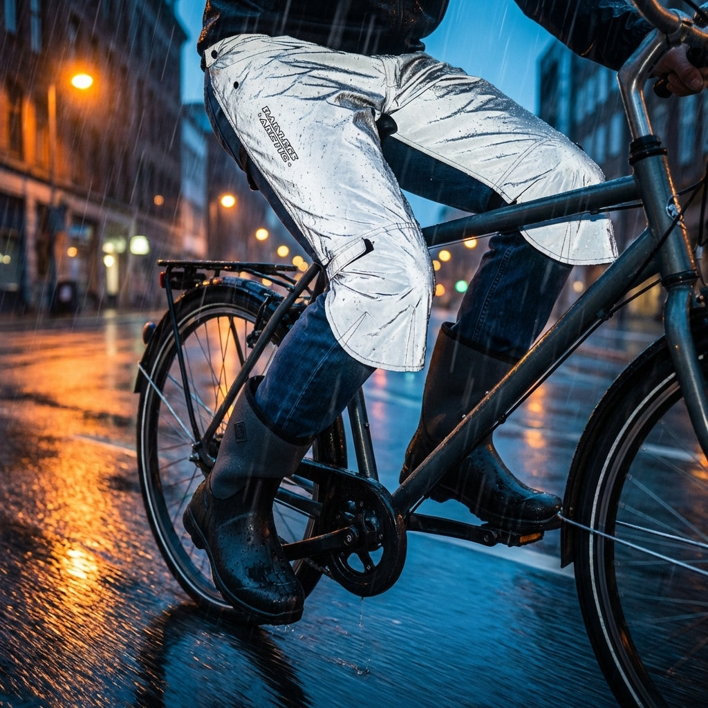 Rainlegs Arctic Beinschützer grau reflektierend. Warme, wasserdichte Fahrrad Beinschützer mit Hollow Fibre für optimalen Schutz.