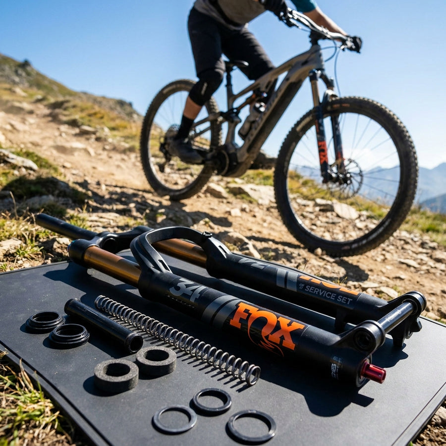 FOX Service Set 34 Grip2 VVC für E-Bike Federgabel. Präzise Dämpferkomponenten für optimale Performance und Wartung.