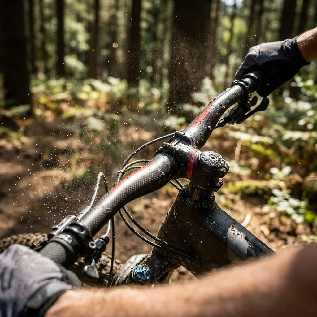 Race Face Era Carbon Riser Lenker für Mountainbike. 35mm, 780mm, rot/schwarz. Präzise Kontrolle, leicht & steif für MTB Trails.