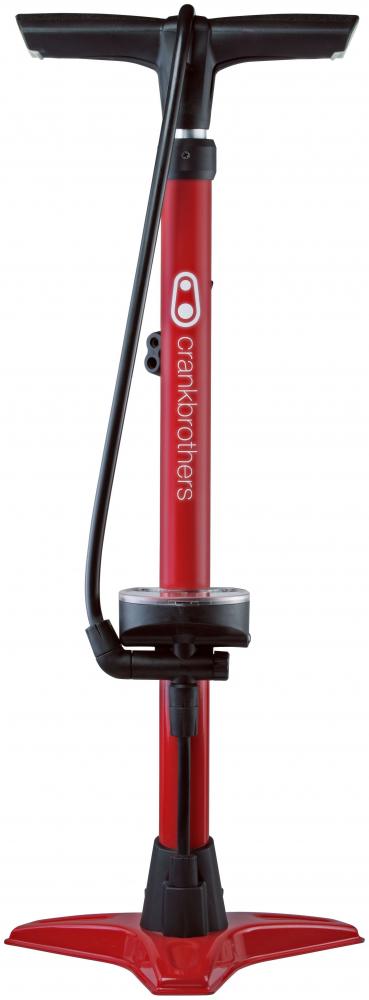 Crankbrothers Gem Standpumpe mit analogem Manometer rot