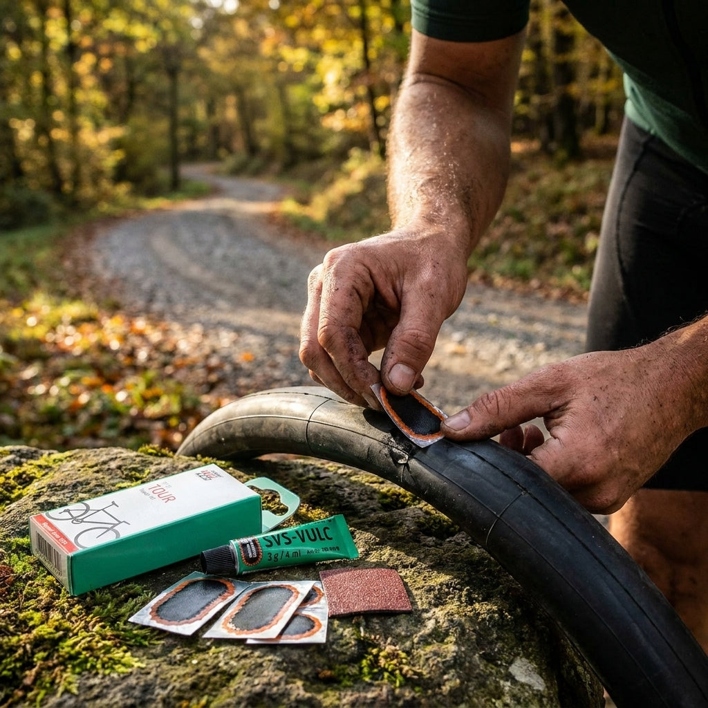 REMA TIP TOP Flickzeug Set TT 01 SB für schnelle Fahrradschlauch-Reparatur unterwegs. Pannenhilfe für Radfahrer.