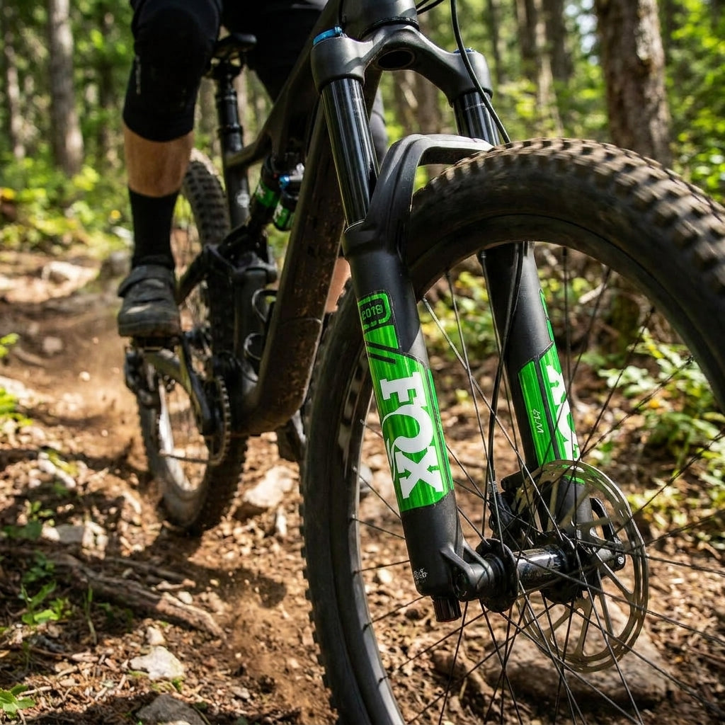 FOX Decal 2019 AM Heritage grün für MTB Federgabel & Dämpfer. Hochwertiger Aufklebersatz für sportliches Bike-Tuning.