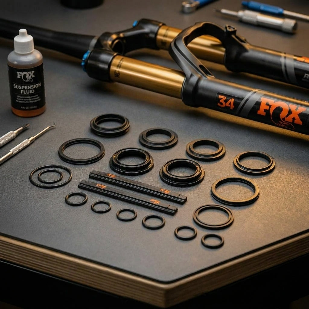 FOX Service Set 34 27.5/29 15x110 QR Kashima Black für präzisen Federgabel-Service und optimale Bike-Performance.