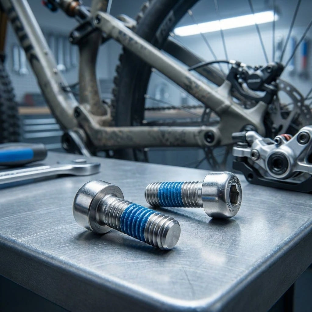 Avid Edelstahlschrauben für Scheibenbremsadapter. Rostfrei, stabil, präzise. Perfekt für sichere Fahrradbremsen an Mountainbikes und Rennrädern.