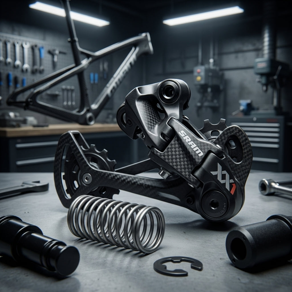SRAM Cagelock Feder XX1 X01 Eagle Type 3 in Grau für präzise Kettenstabilisierung und Schaltwerk-Reparatur.