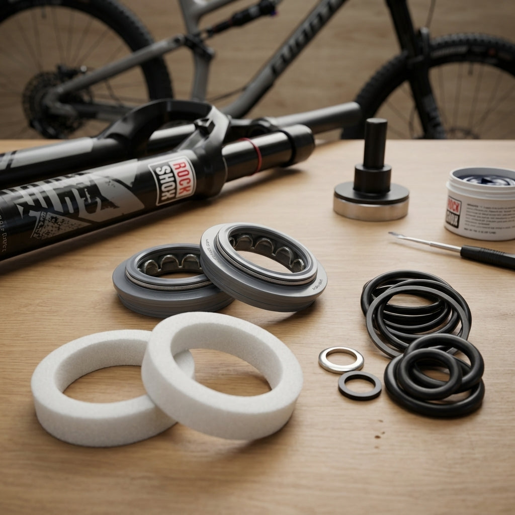 RockShox Recon Gold Spirale Federgabel Service-Kit Basic (2012-2016) mit Dichtungen, O-Ringen und Werkzeug.