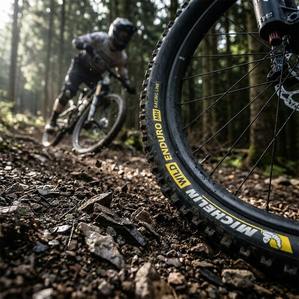 Michelin Wild Enduro MH Racing Line Reifen: maximaler Grip, starke Traktion, hoher Pannenschutz für anspruchsvolle Enduro Trails.