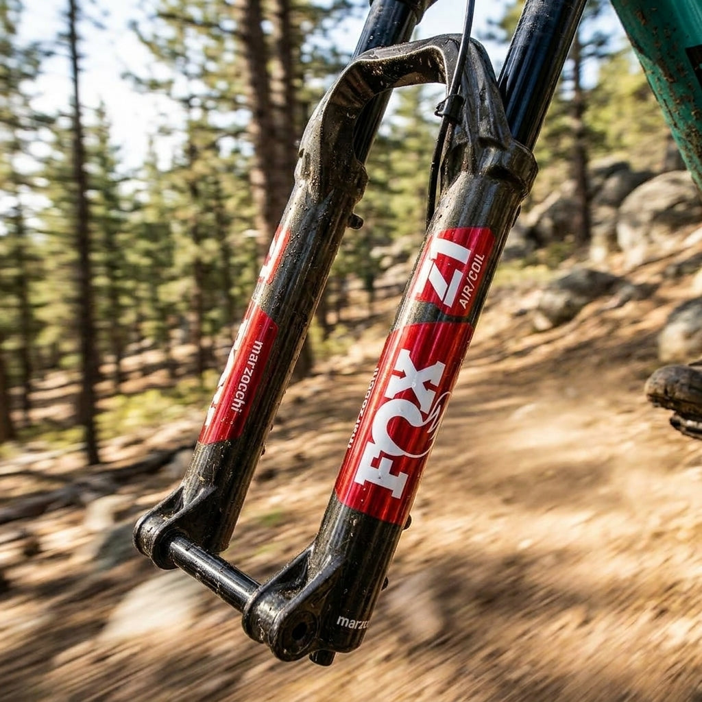 FOX Decal Kit Marzocchi Z1 Air/Coil Gloss Red. Stylische Mountainbike Federgabel Aufkleber für den Factory-Look.