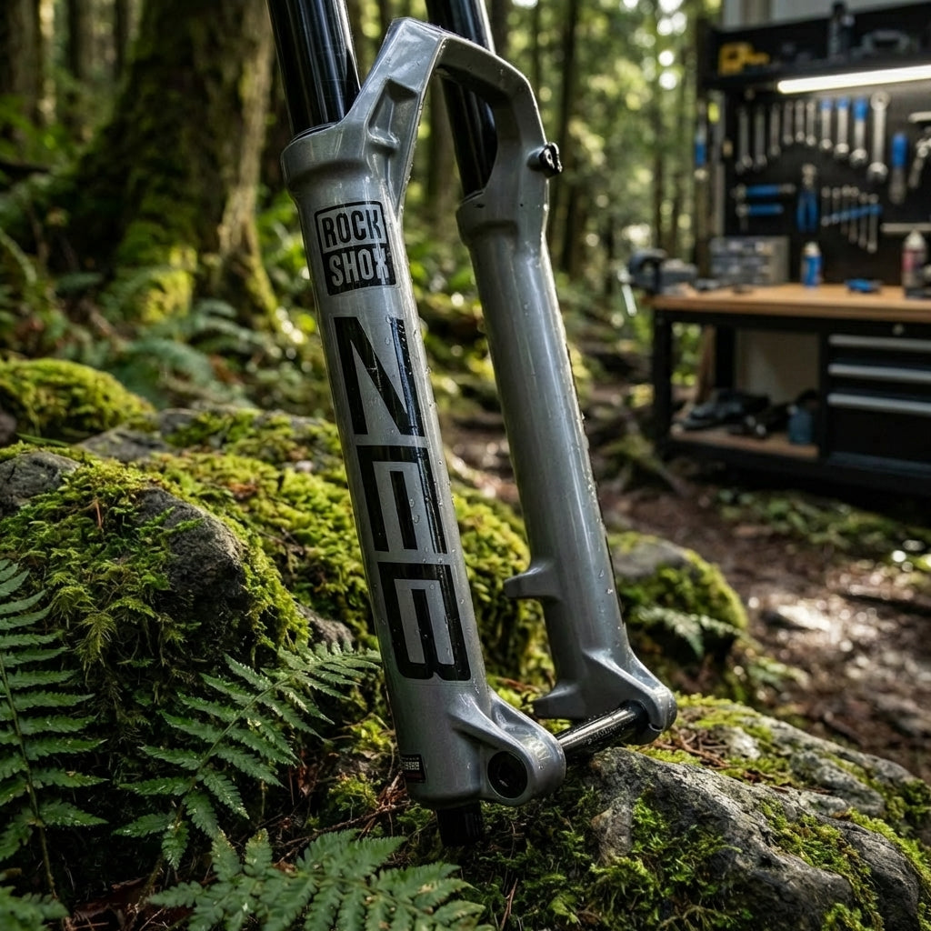 RockShox ZEB Tauchrohr 27.5 Zoll 15x110Boost 38mm Grau. Federgabel Ersatzteil für Mountainbike mit Decals.