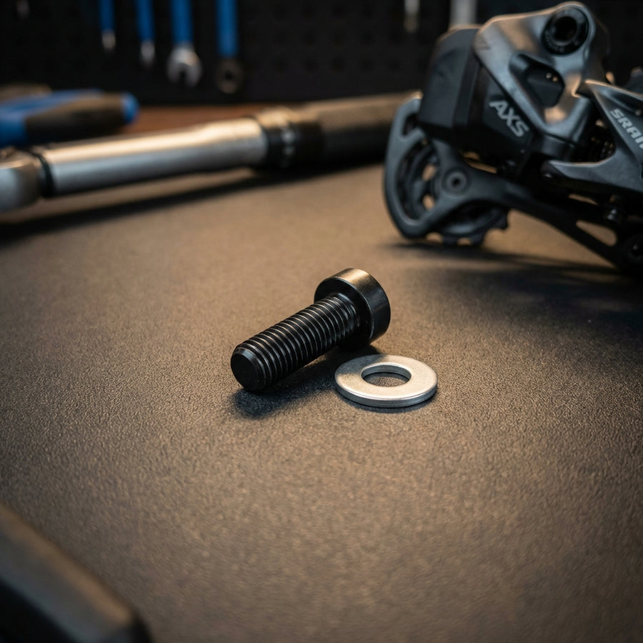 SRAM Eagle AXS Schaltwerk Schraubenset. Original Ersatzteile für Mountainbike und Rennrad. Präzise Schrauben und Unterlegscheibe.