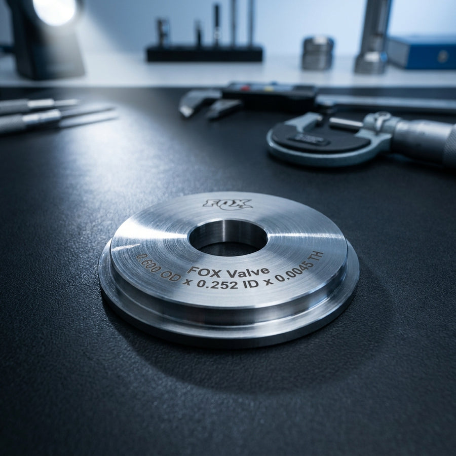 FOX Valve 0.600 OD x 0.252 ID x 0.0045 TH: Präzisionsventil für Dämpfung und Fahrwerk. Optimale Performance und Zuverlässigkeit.