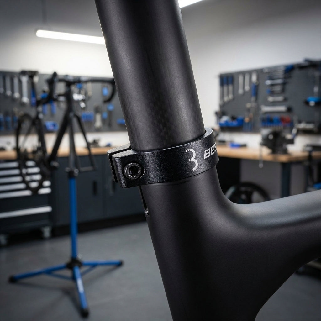 BBB Cycling PostFix Sattelklemme 27.2mm schwarz, sichere und leichte Aluminium-Klemme für Sattelstützen. Präzise Fixierung.