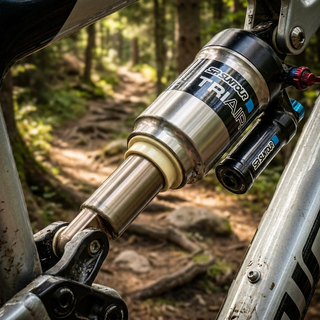 SR Suntour IGUS Kunststoffbuchse 10x35mm für TRIAIR Dämpfer. Langlebig, schmierungsfrei, verbessert dein Mountainbike Fahrgefühl.