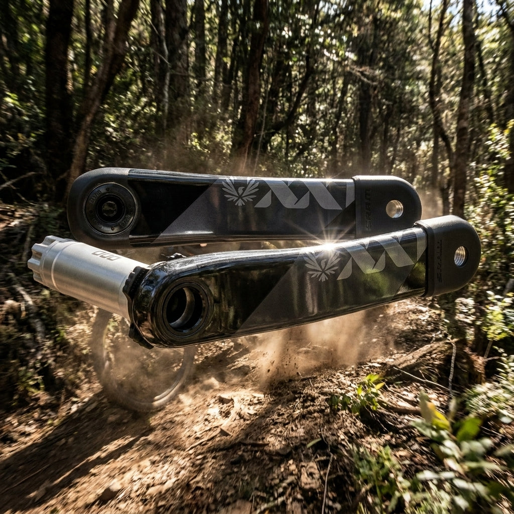 SRAM XX1 Eagle DUB 8-Bolt 170mm Carbon Kurbelarme für XC und Trail MTB. Leicht, steif und leistungsstark.