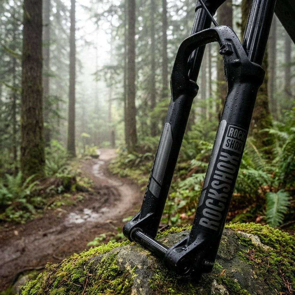 RockShox Domain B1+ 29" Tauchrohr Diff.Black, 38mm, 15x110 Boost. Federgabel Ersatzteil für MTB mit Decals.
