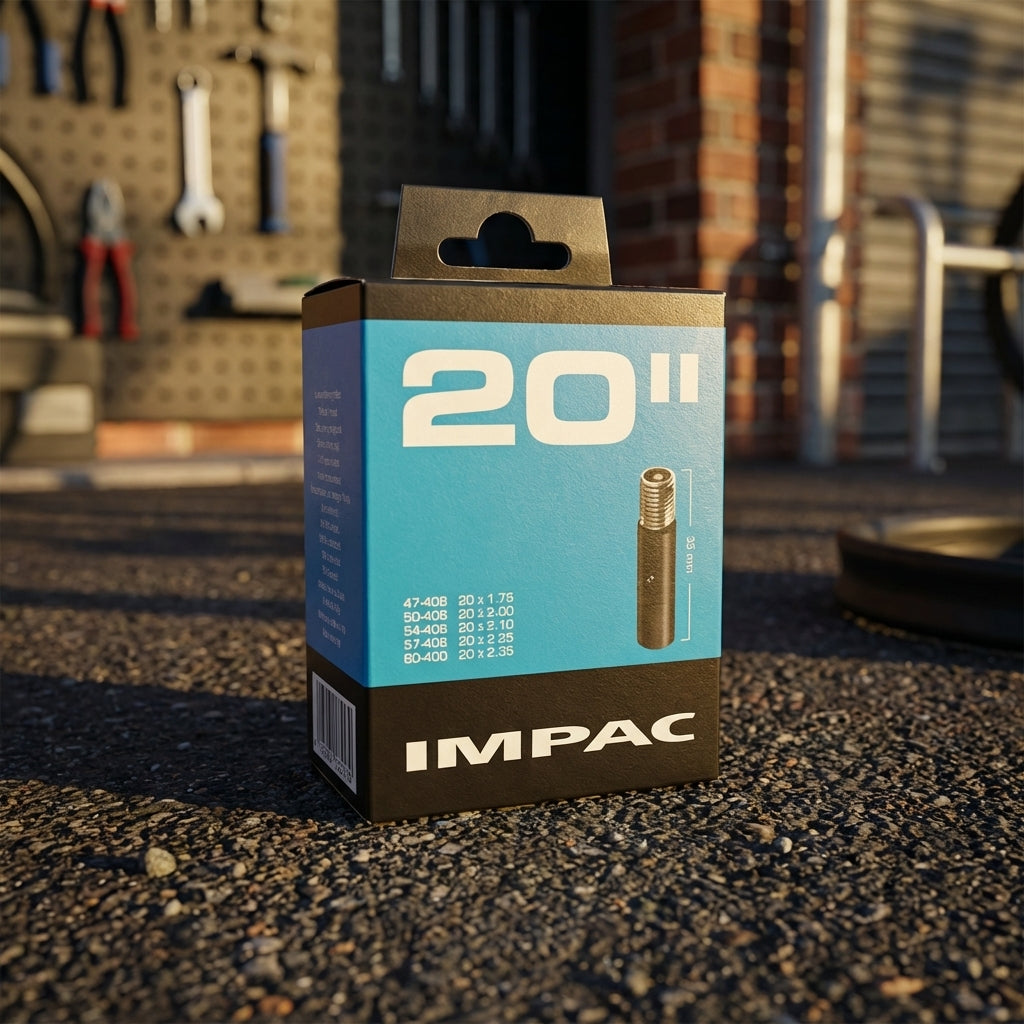 Impac Fahrradschlauch 20 Zoll 40/60-406 mit 35mm Autoventil robuster Schlauch für BMX und Kinderräder