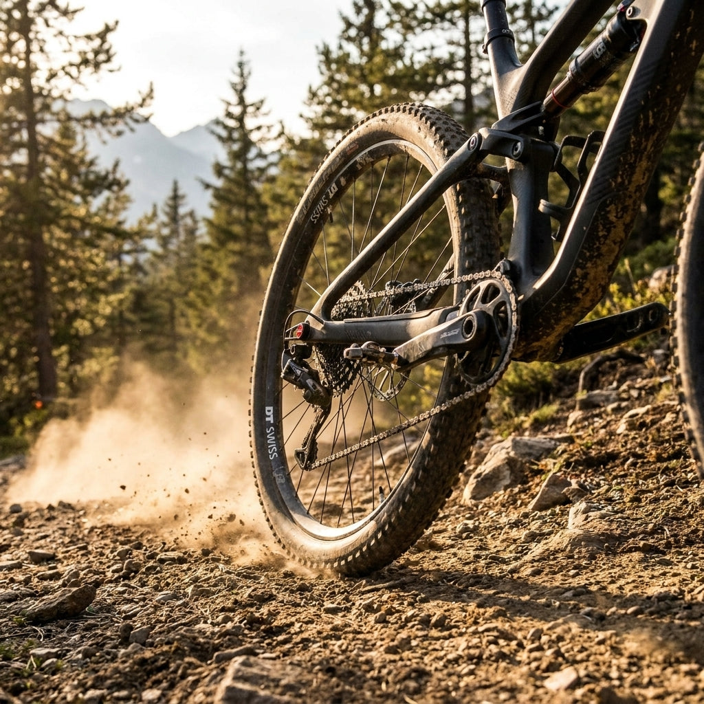 DT Swiss RWS MTB X-12 Steckachse 142mm, schwarz. Stabilisiert Hinterrad am MTB-Rahmen. Schnelle, sichere Montage ohne Werkzeug.