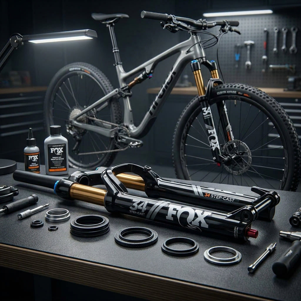 FOX Service Set 34 SC zur präzisen Federgabel-Wartung 27.5" 120 15x110 Kabolt Black. Mountainbike-Performance.