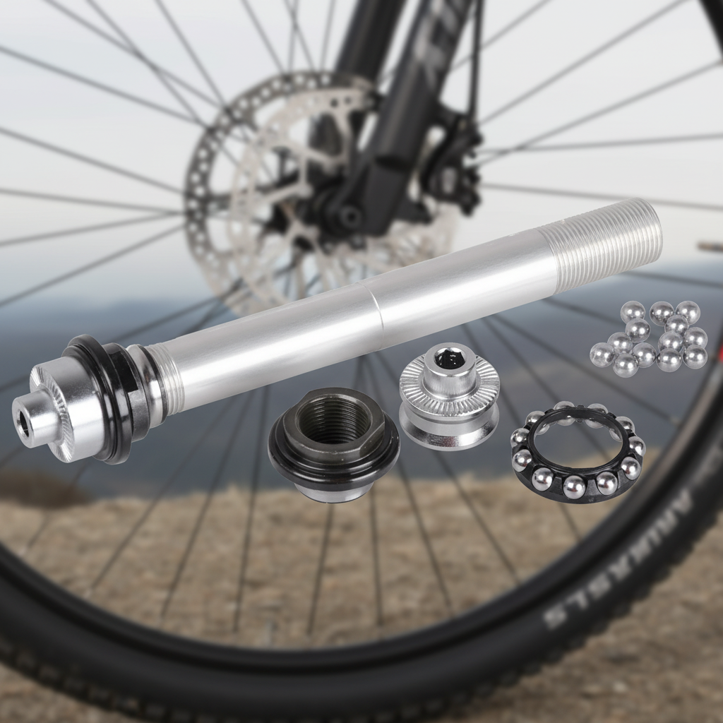 SHIMANO Hohlachse komplett FH-M785 Ersatzachse für Deore XT Hinterradnabe, mit Kugellagern und Kleinteilen.