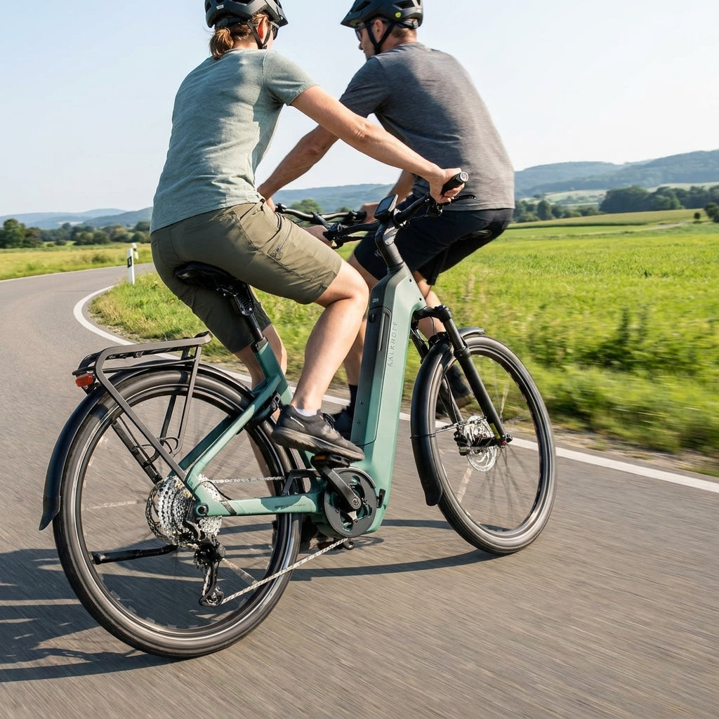 Kalkhoff ENTICE 5+ EXCITE ABS 29in E-Bike in mineralgrün matt. Kraftvolles Allroad E-Bike mit Bosch Motor und ABS.
