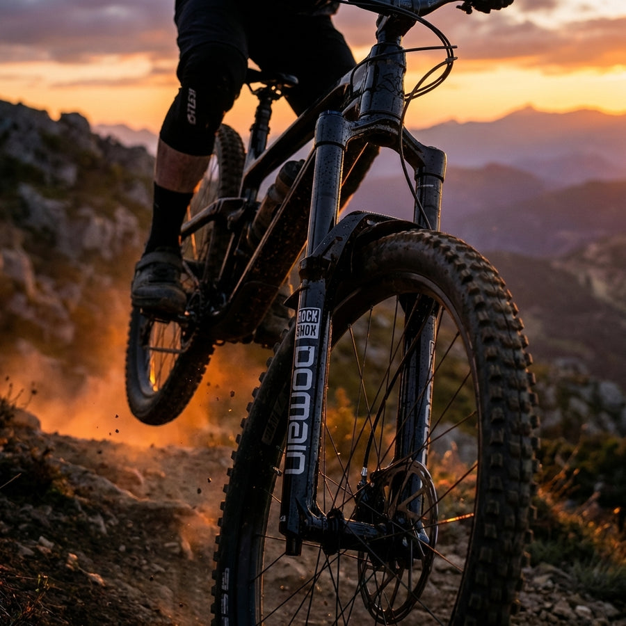 RockShox Domain B1+ Tauchrohr 27.5 Zoll, 15x110 Boost, glänzend schwarz. Robustes Federgabel Ersatzteil für Mountainbikes.