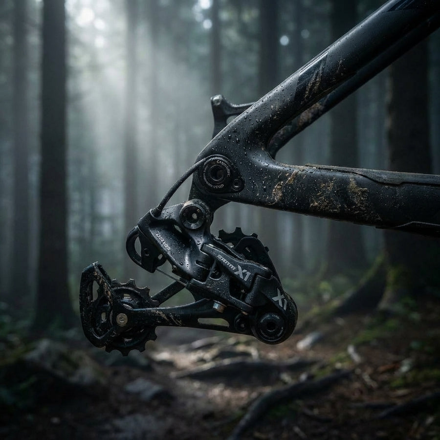 SRAM X1 Type 2.1 Schaltwerk 11-fach in Schwarz für Mountainbikes mit X-Horizon Technologie und Roller Bearing Clutch.