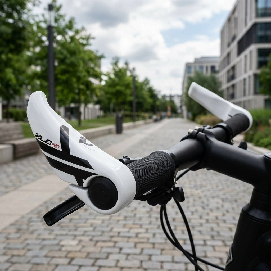 XLC Pro Bar-Ends BE-A14 weiß, gerade. Minimalistische, ergonomische Lenkeraufsätze für Fahrrad. Stilvolles Upgrade & Komfort.