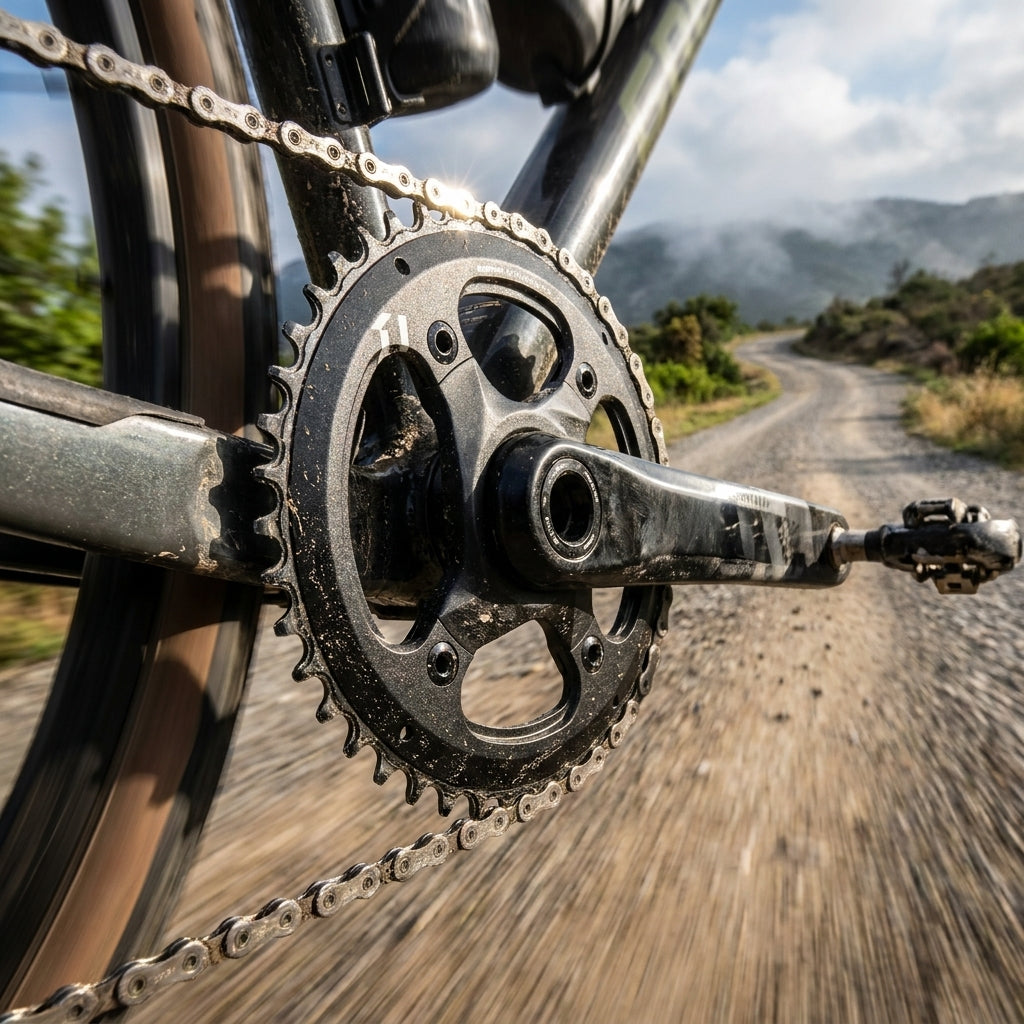 SRAM X-Sync Road Kettenblatt 44T asymmetrisch. Hochwertiges 1-fach Rennrad- und Gravelbike-Kettenblatt für Apex 1 Antriebe.