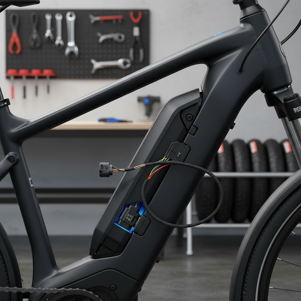 Bosch E-Bike: PowerTube 310 mm Kabel BCH281 verbindet Akku im Rahmen, zuverlässige Stromversorgung.