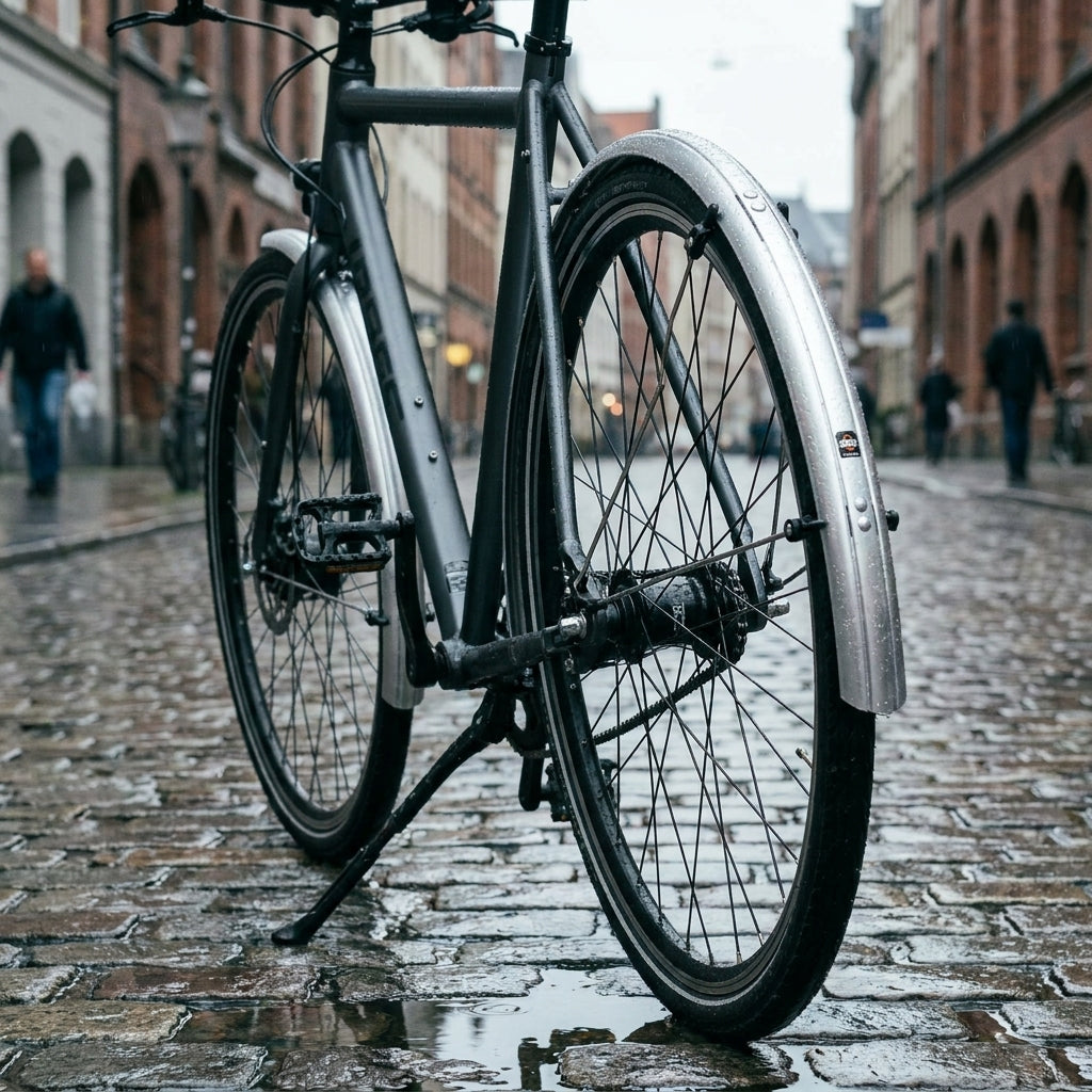 SKS Bluemels Basic 28 Schutzblech-Set silber für 28 Zoll Fahrräder. Robustes Aluminium-Kunststoff-Spritzschutz für jedes Wetter.