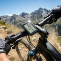 Sigma Fahrradcomputer BC 14.0 WL STS CAD am Mountainbike zeigt 12% Steigung auf alpiner Radtour.