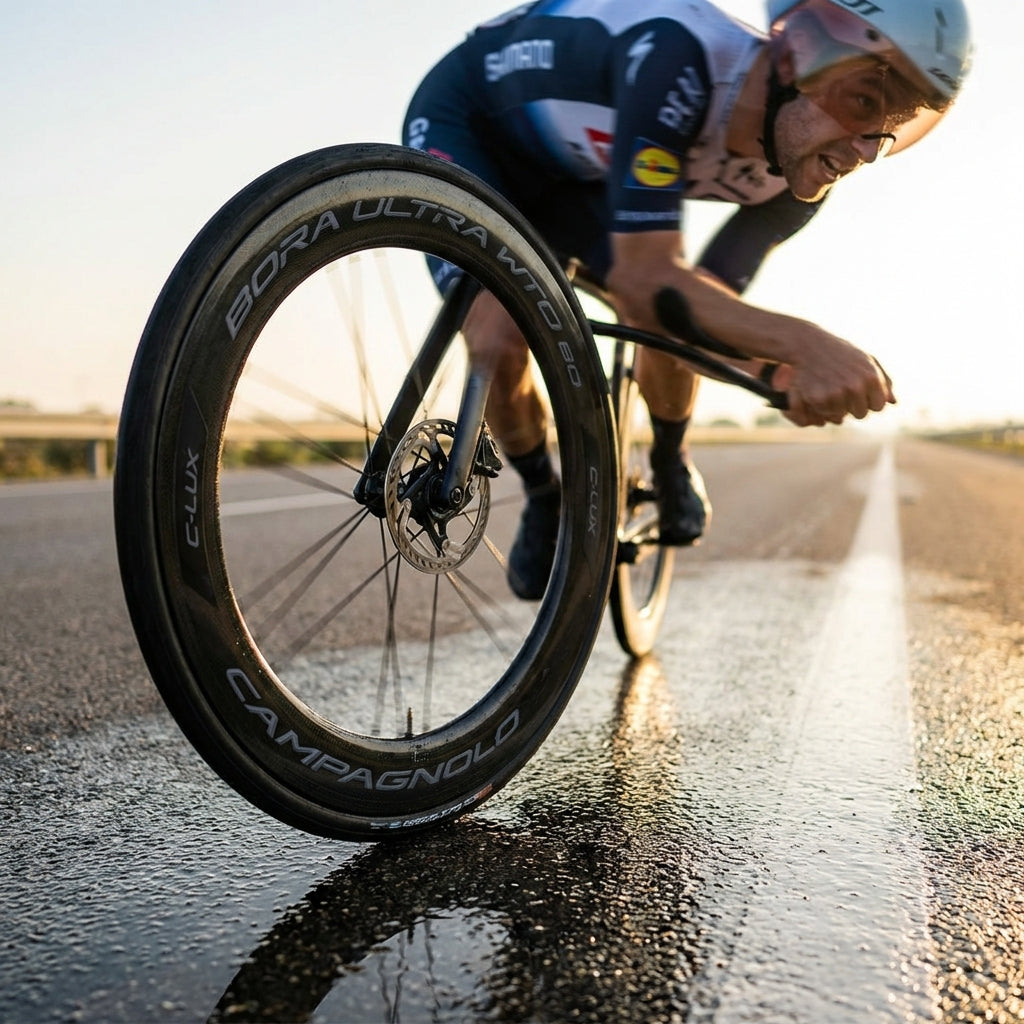 Campagnolo Bora Ultra WTO 80 Carbon Hinterrad. Aero, 80mm Tiefe, Scheibenbremse. Für maximale Geschwindigkeit und Performance.