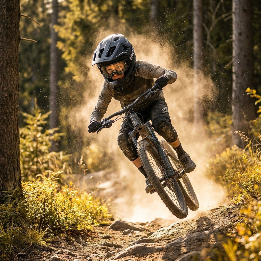 UVEX React Jr. Fullface Helm Visier schwarz. Original Ersatz-Shield für sicheren Fahrspaß auf Trails, Pumptrack, Bikepark. Robust & klar.