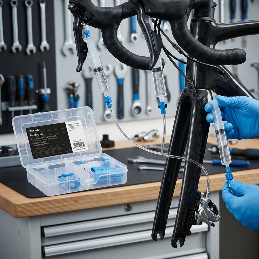 XLC Bleeding Kit BR-X66 für Shimano Dura-Ace/Ultegra/105/Tiagra/GRX entlüftet Rennradbremse.