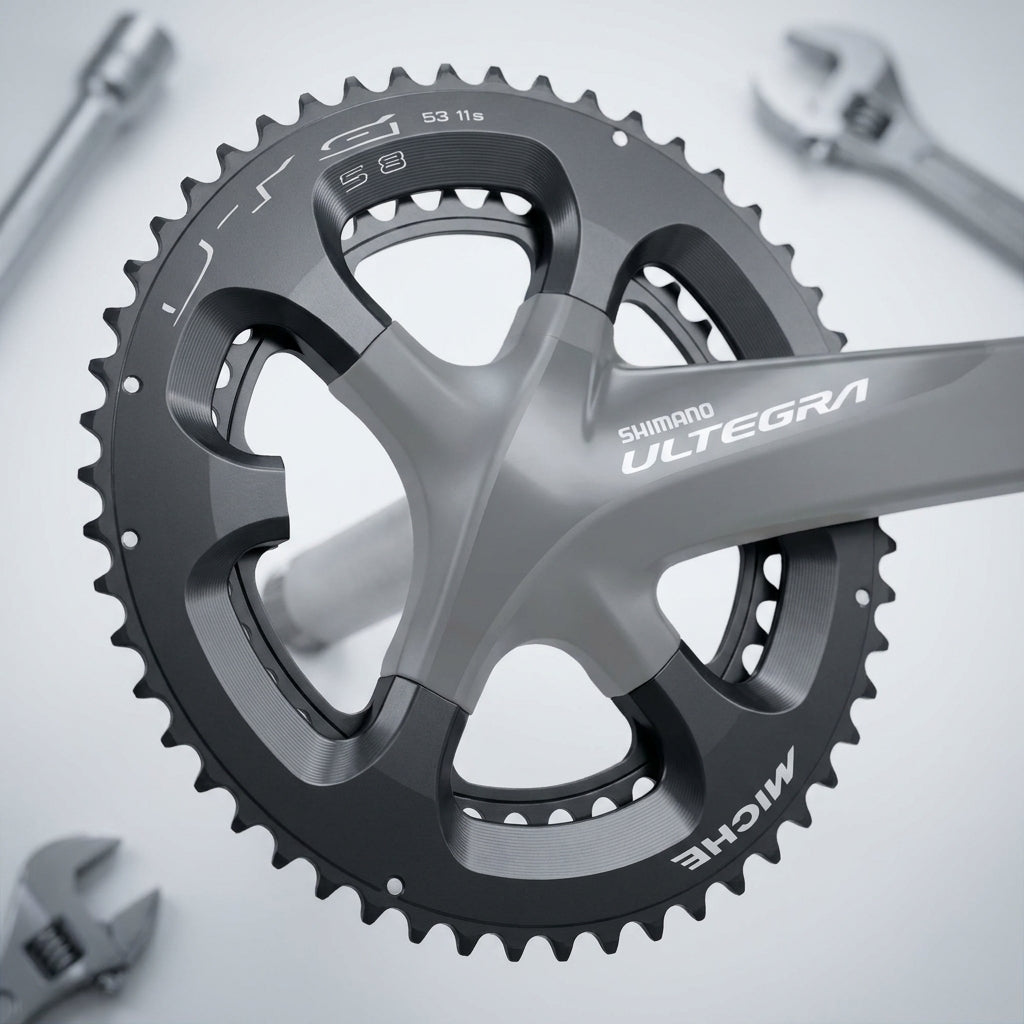 Miche Kettenblatt UTG S8 für Shimano Ultegra 8000 Kurbel, 11-fach, grau.