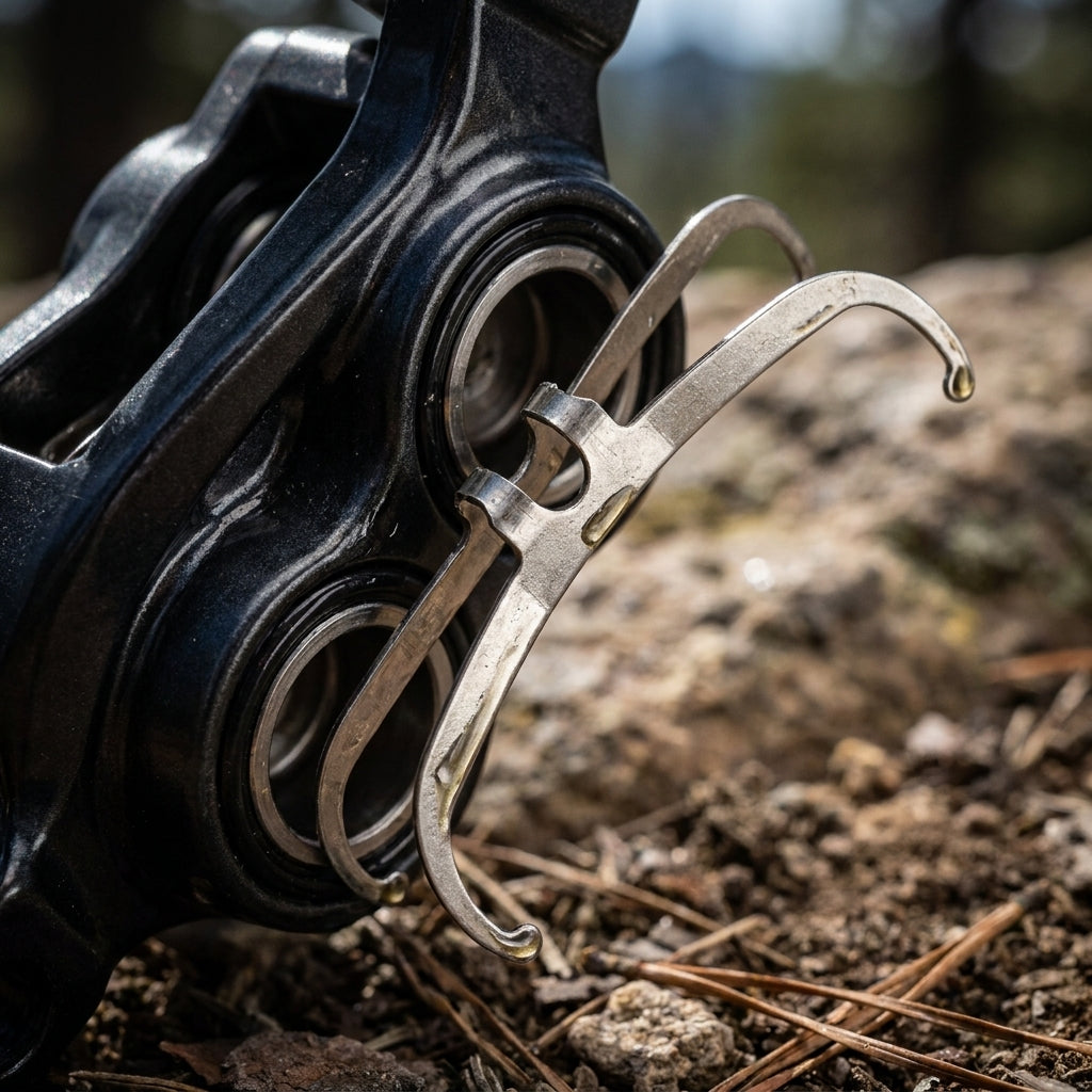 SRAM X-Large H-Spring Spreizfeder im Maven Fahrradbremssattel montiert.
