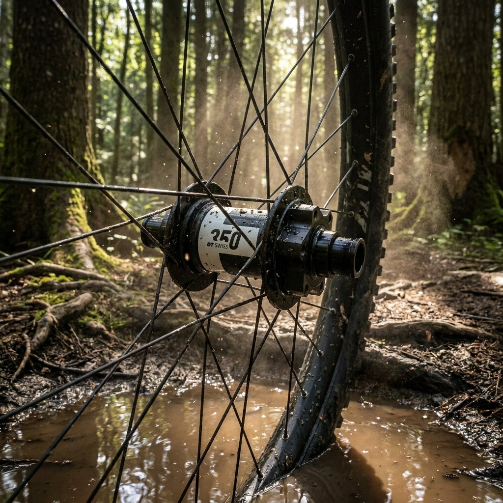 DT Swiss Nabe MTB VR 350 Classic 28 Loch Schwarz. Robuste, zuverlässige Boost Vorderradnabe für anspruchsvolle Mountainbike Trails.